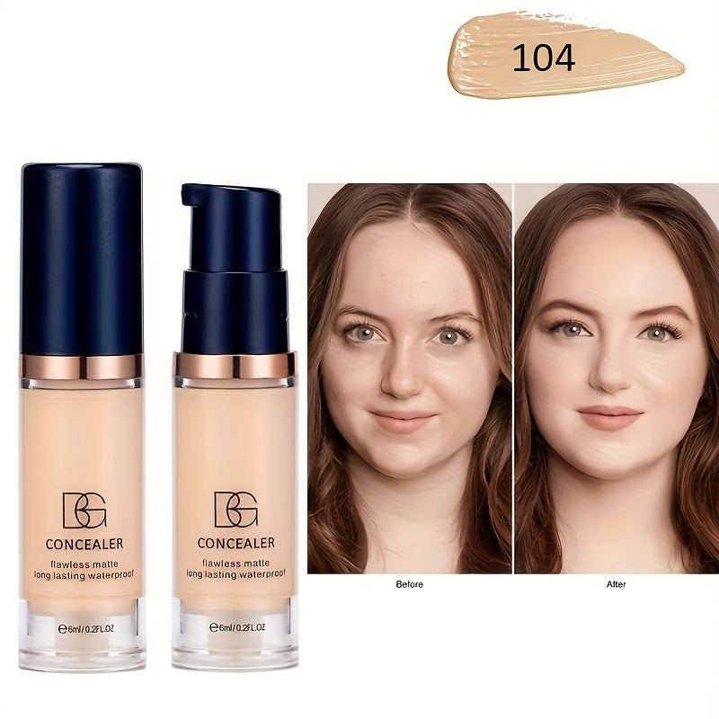 Mujeres Viaje Mini Corrector Base de Maquillaje a Prueba de Agua Tono Oscuro