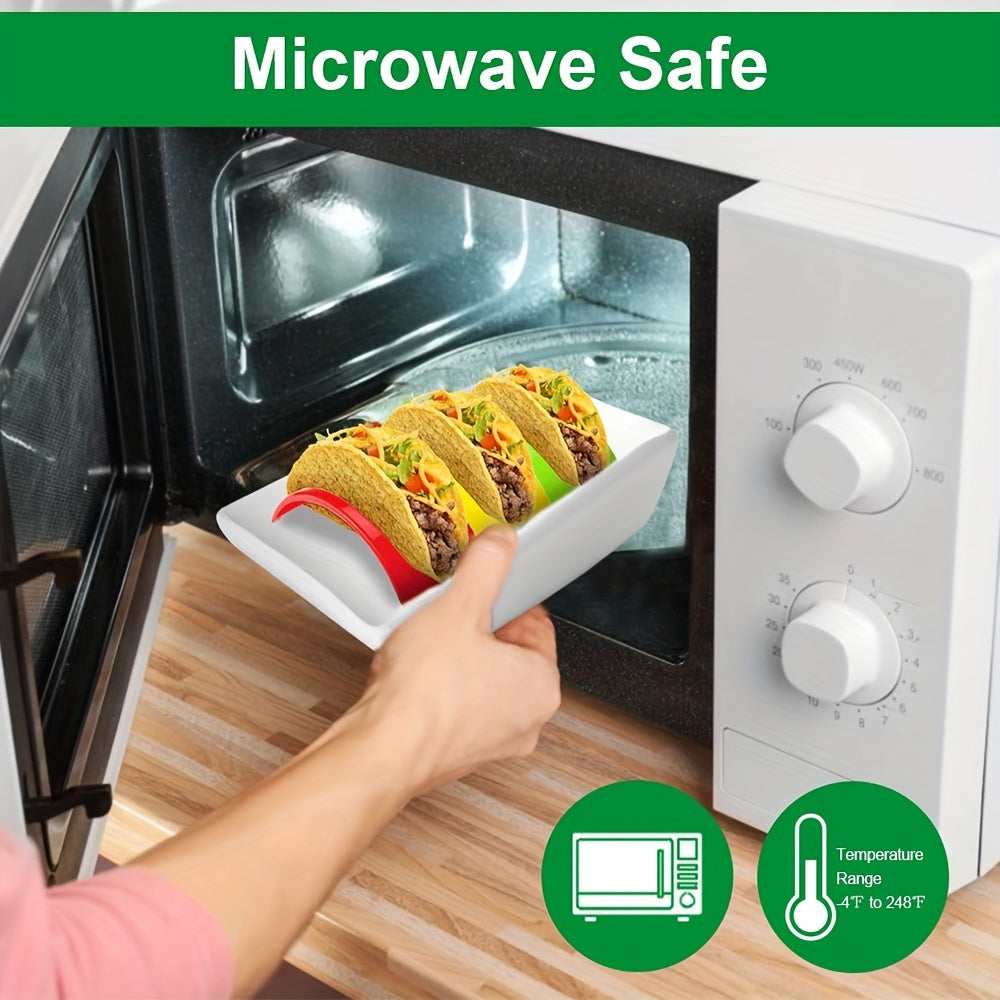 Colorful Reusable Taco Holder Set Includes 3 6 12 and 18 Pieces Kitchen Utensil