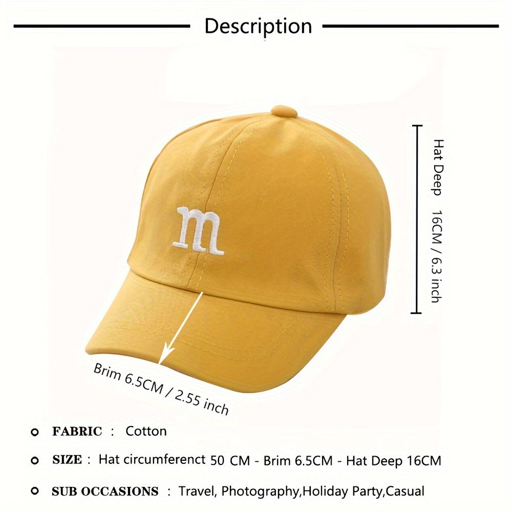 Children's Cotton Baseball Cap for Boys and Girls Adjustable Sun Protection All-Season