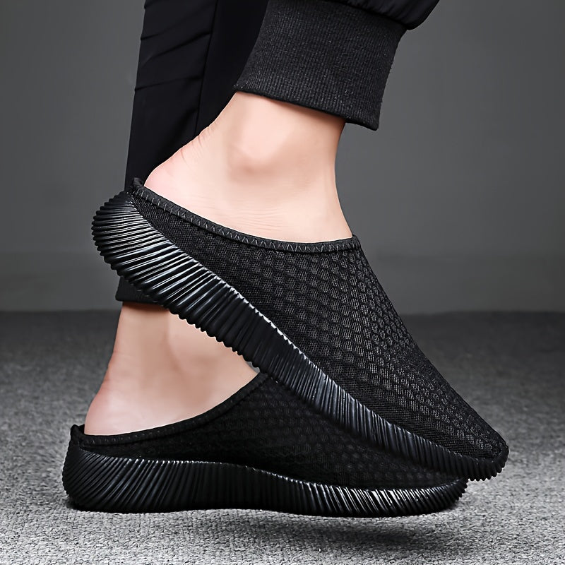 Women's Slip-On Mid-Top Sneakers Solid Color Fabric Upper All-Season MD Sole