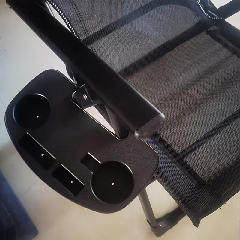 Outdoor Chair Tray Accessories Set with Cup Holder and Adjustable Design