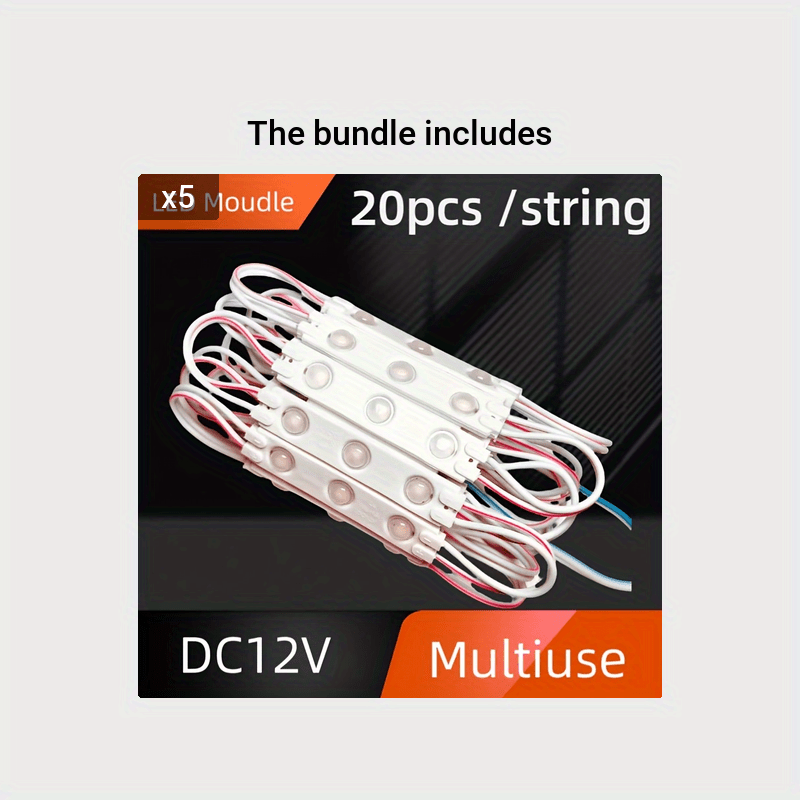 Kit de 20 piezas de módulos LED 2835 con cinta IT para señalización con letras en canal