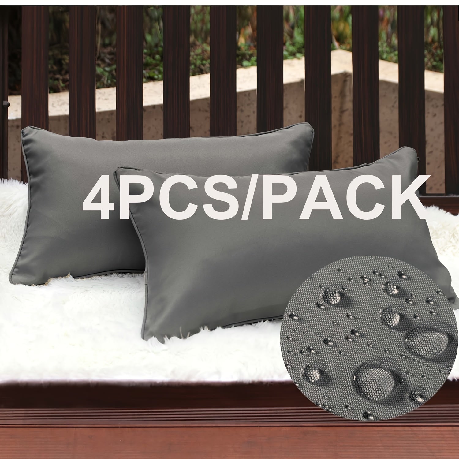 Outdoor Square Garden Cushion Cover for Patio Sofa Tent Decorative Throw Pillow Shell