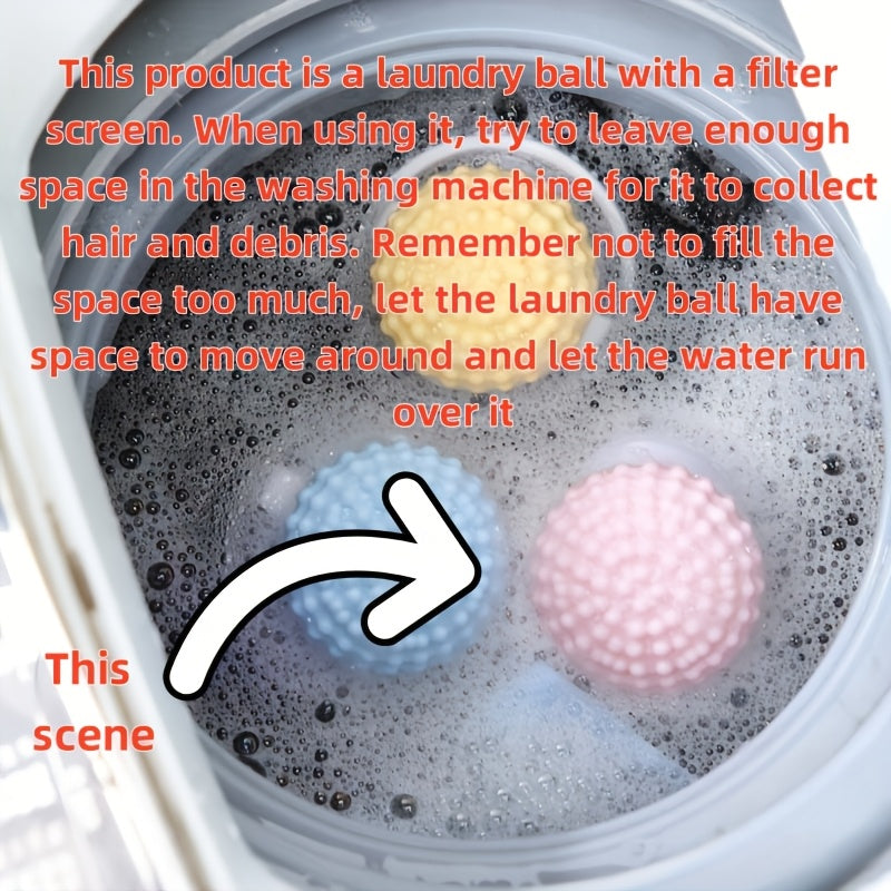 3-Piece Laundry Hair and Lint Remover Set with 2-in-1 Washing Machine Filter and Mesh Bag