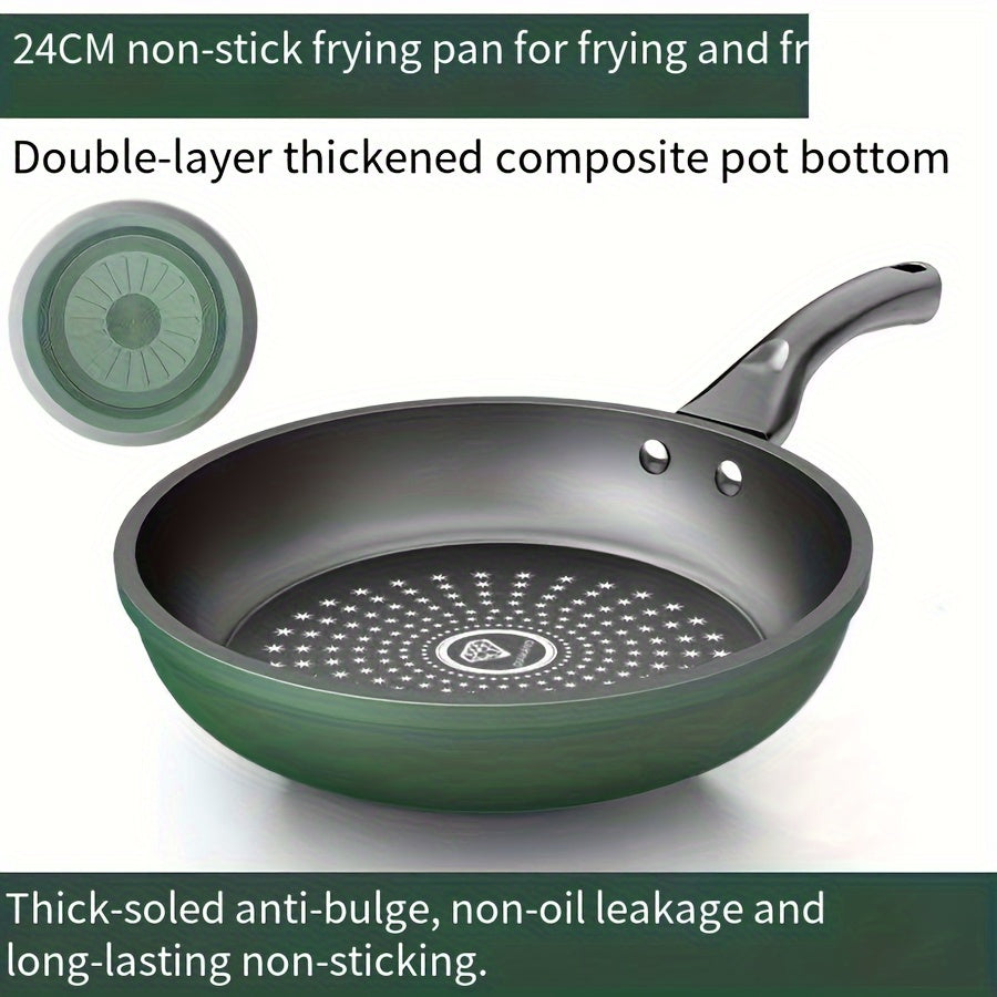 Non-Stick Frying Pan Flat Bottom for Induction Gas Stove Dual-Purpose Cooking
