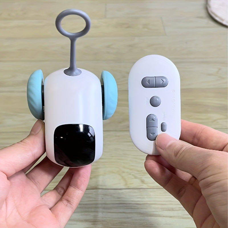 Electric Cat Toy Car with Remote Control and Autopilot Mode for Interactive Play