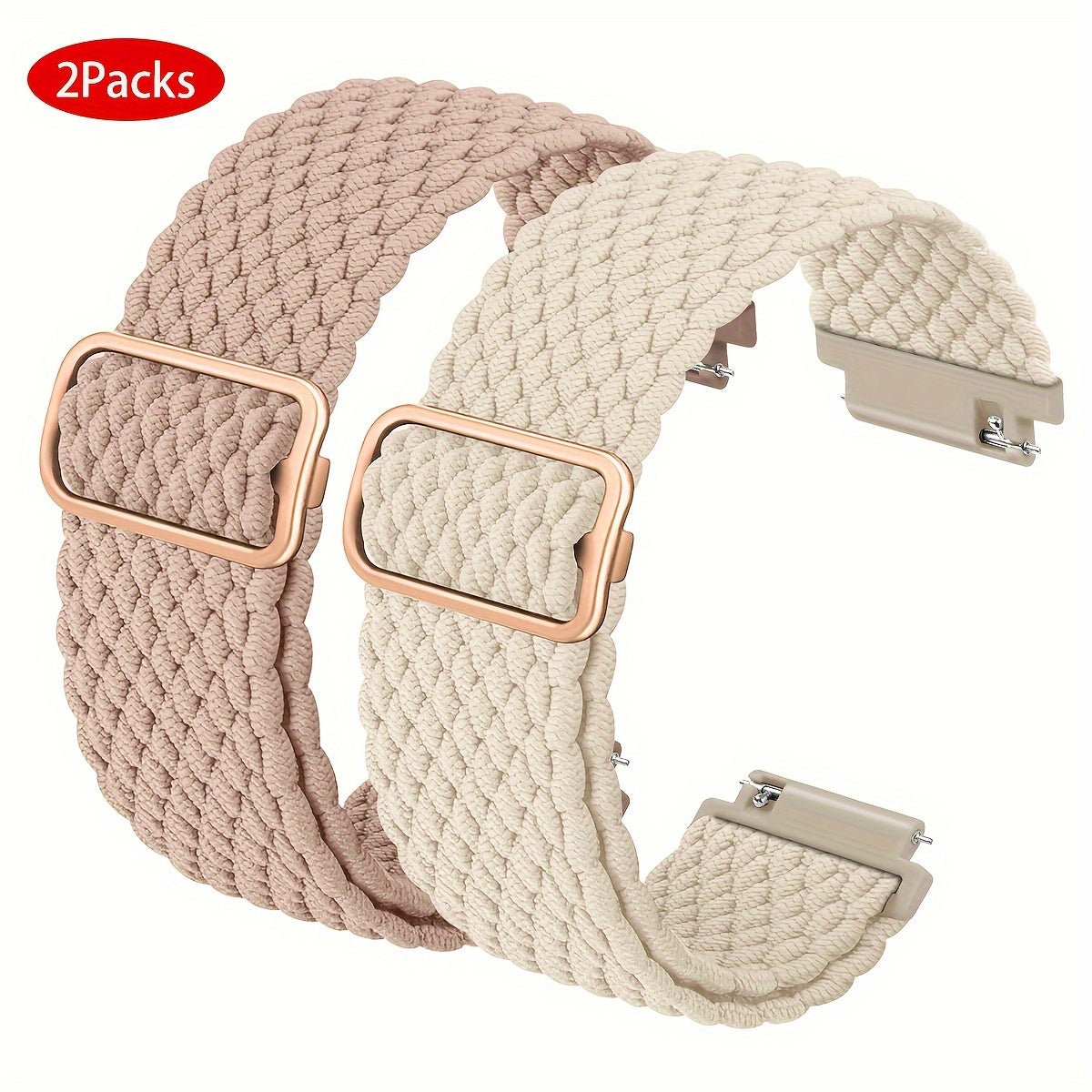 Correas de reloj de nylon trenzado compatibles con 20mm y 22mm para Galaxy Watch 4 y 5 Pro Pulseras elásticas y ajustables