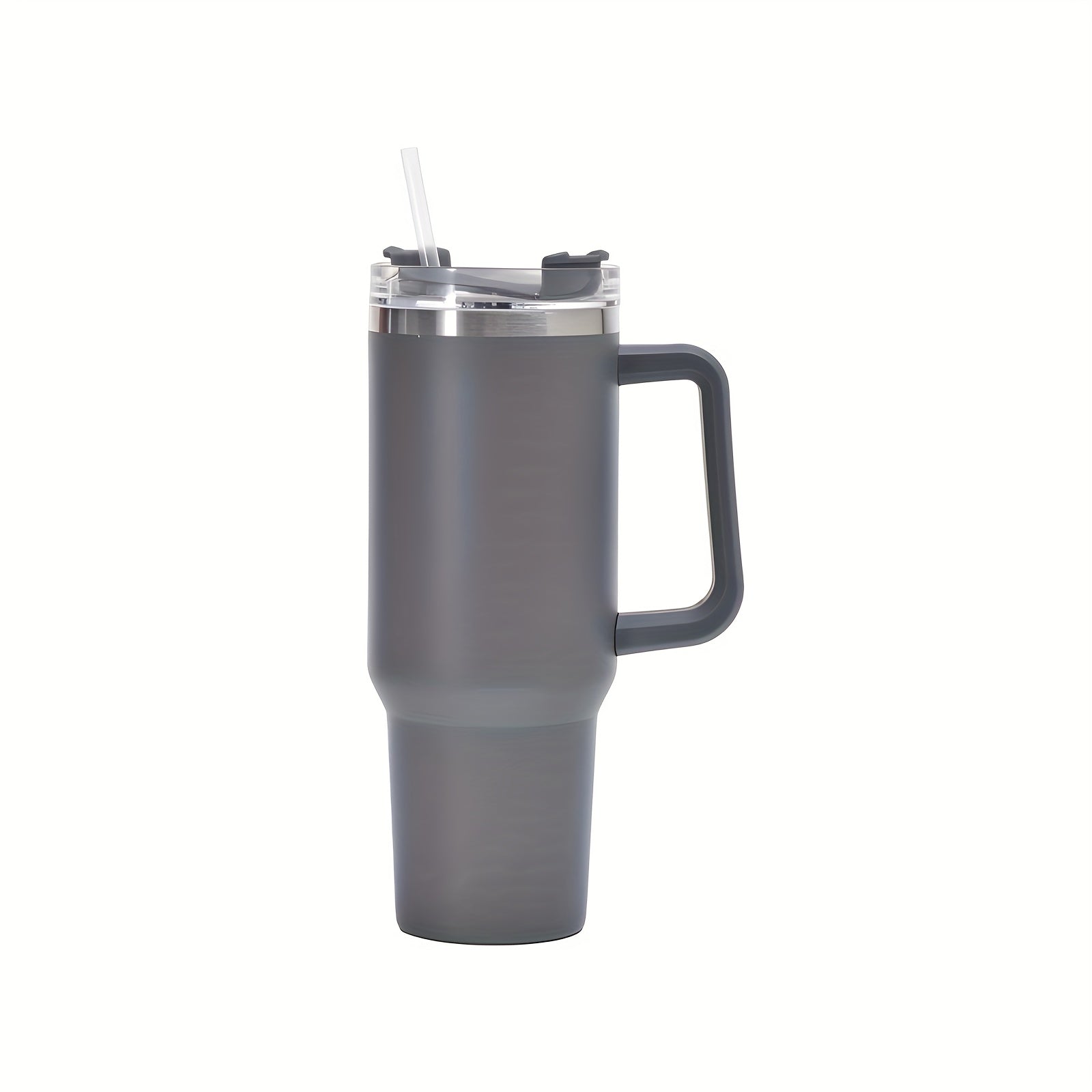 40oz Stainless Steel Travel Mug with Straw Double Wall Insulation and Handle