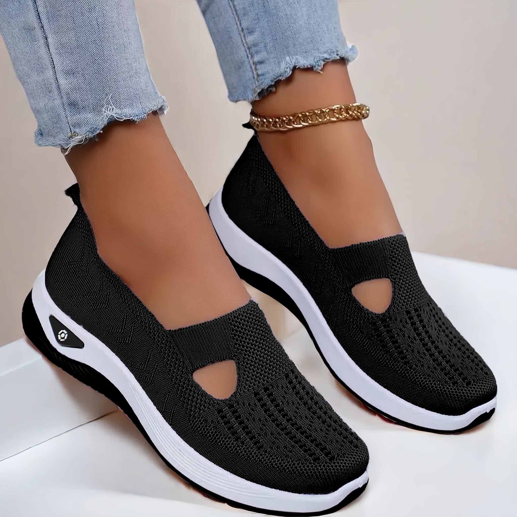 Women's Knit Sneakers Breathable Lightweight Stylish All-Season in Multiple Colors