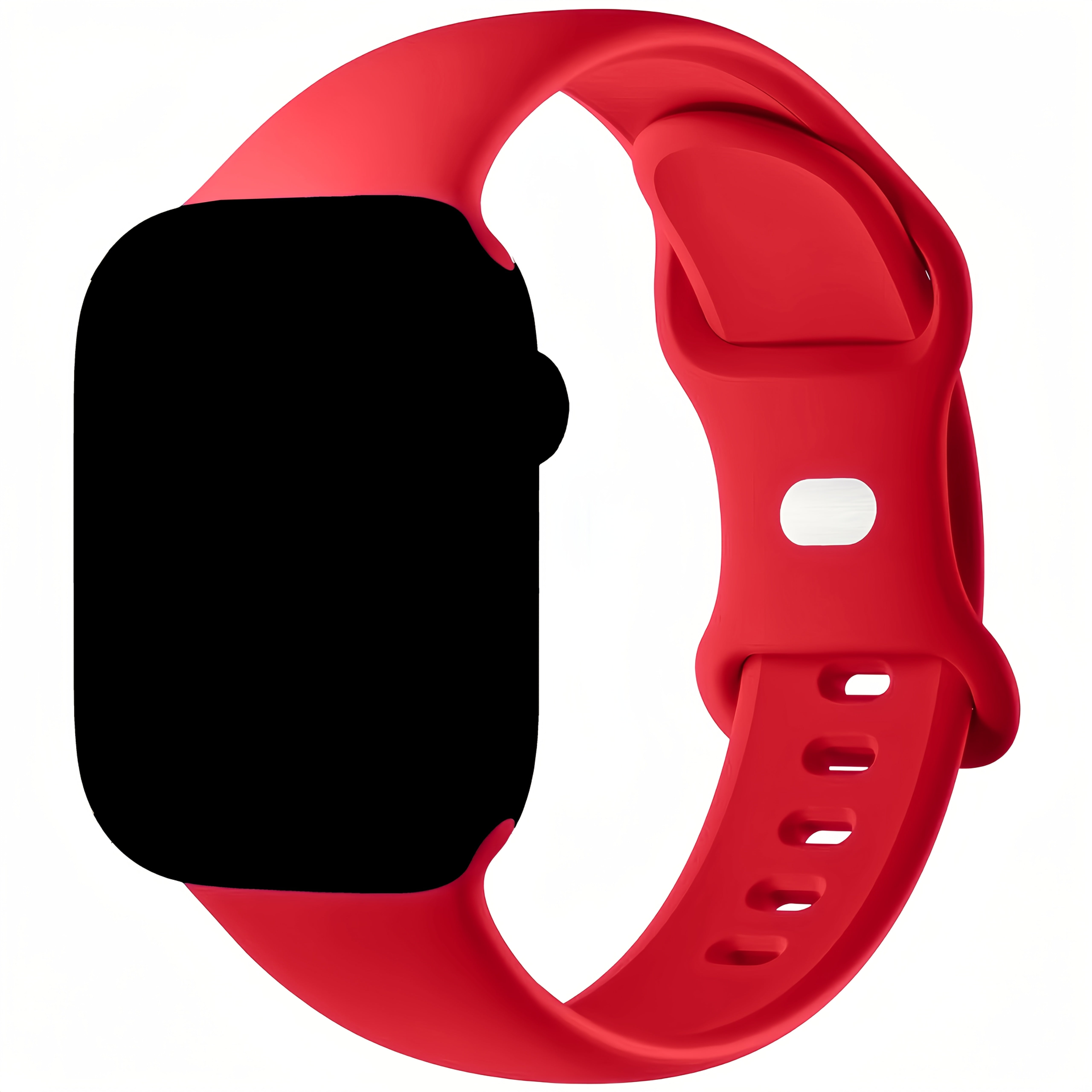 Silicone Waterproof Sport Band for Apple Watch 42mm 44mm 45mm 49mm Compatible with Series SE 1-9 Ultra