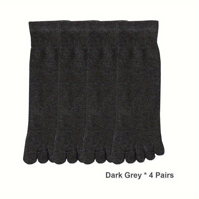 Erkaklar uchun bir rangli besh barmoqli paypoqlar - nafas oladigan, tasodifiy va sport kiyimlari uchun qulay, polyester/spandeks aralashmasi, mashinada yuvish mumkin.