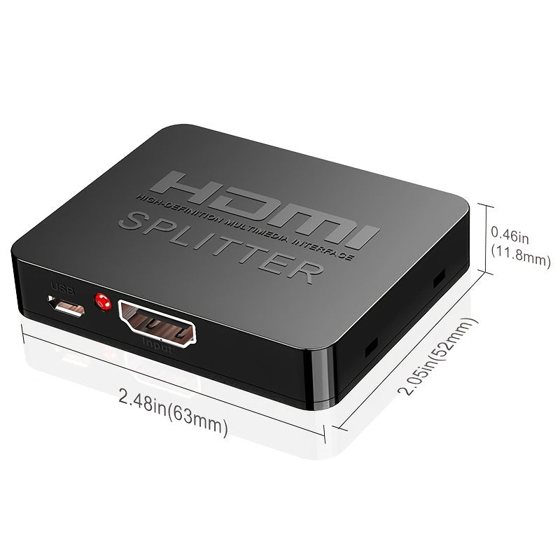 4K HDMI Splitter 2 Out Full HD 1080P 3D for Dual Monitors