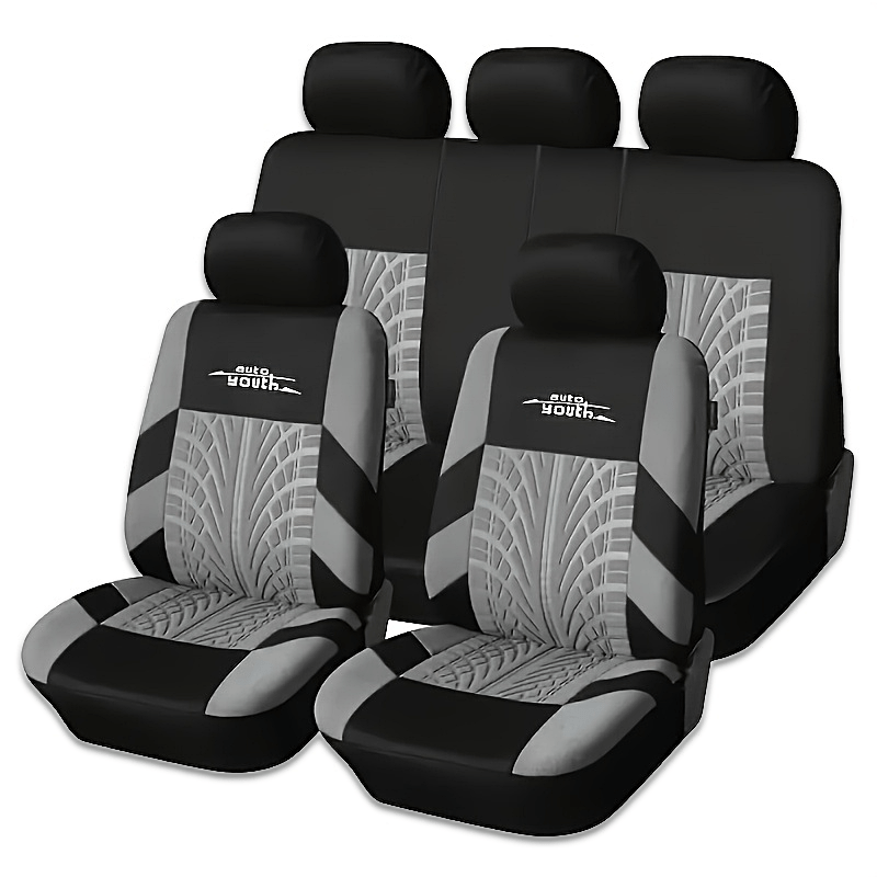 Breathable Stain-Resistant Polyester Car Seat Cover for 5-Seater Sedans and SUVs
