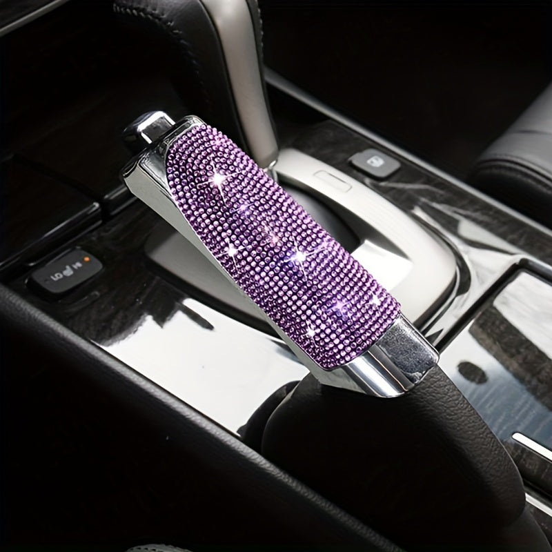 Car Handbrake Cover Bling Crystal Rhinestone Protective Cover Accessories