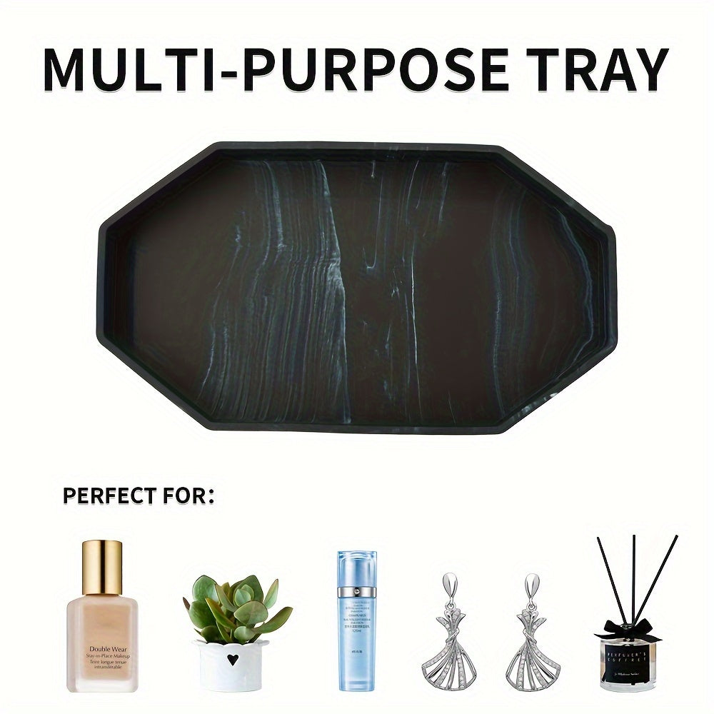 Silicone Bathroom Organizer Tray for Jewelry and Decor Storage