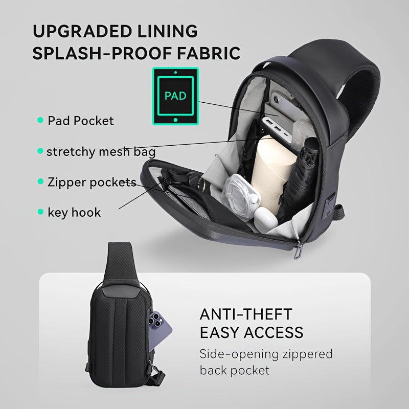 Bolso bandolera de carcasa dura para mujer, ligero, resistente a las manchas, ajustable, para uso diario, viajes y ciclismo