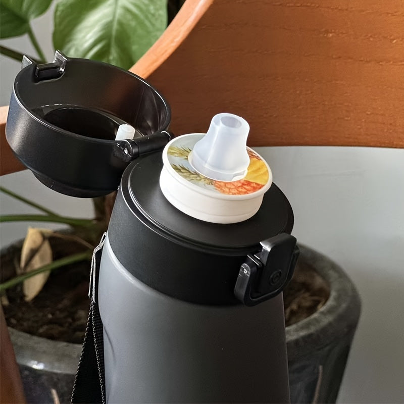 750ml Fruit Flavored Water Bottle with Straw Zero Sugar Calorie-Free Portable for Office Camping