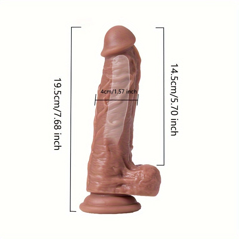 Mujer realista dildo hueco de 7.68 pulgadas de silicona estimulador clitoriano vaginal anal