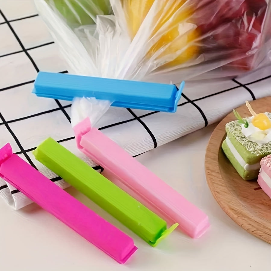 Paquete de 10 clips de plástico para sellar alimentos, selladores de bolsas a prueba de humedad para snacks y almacenamiento