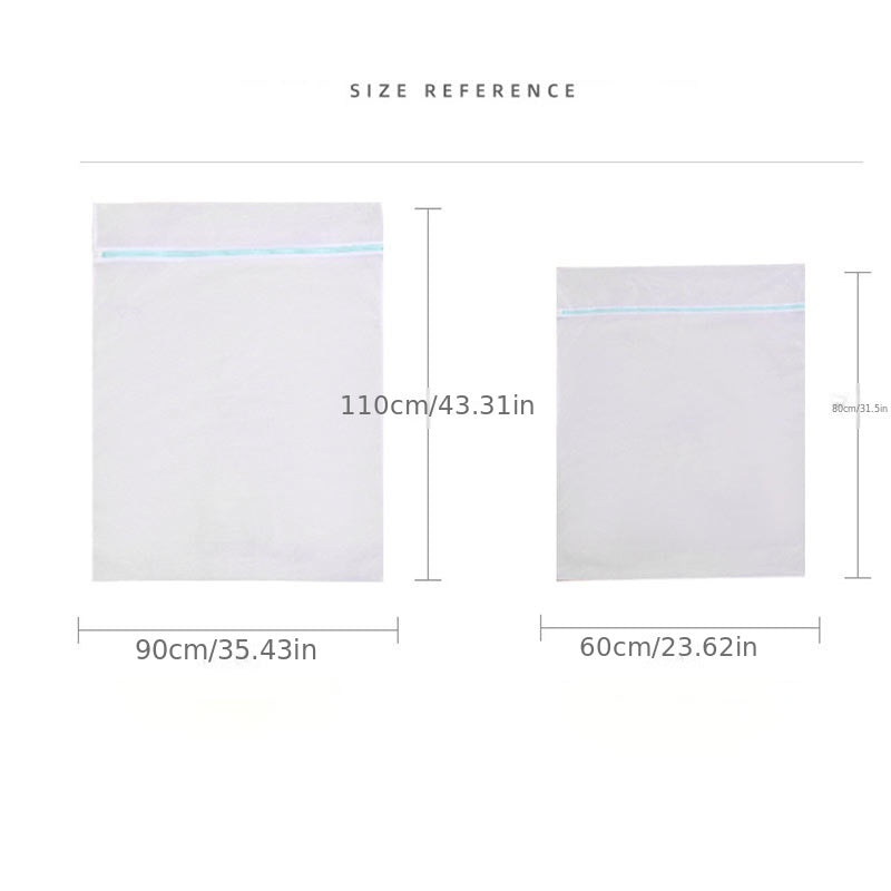 Mesh Laundry Bag for Delicates Large Zippered Clothing Protector 59x80cm or 89x43cm