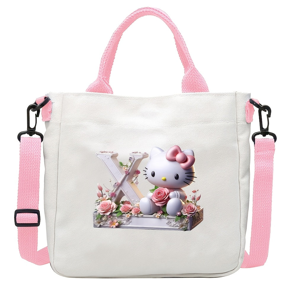 A-Z Letter Design Crossbody Bag for Women Pink Large Capacity Lightweight