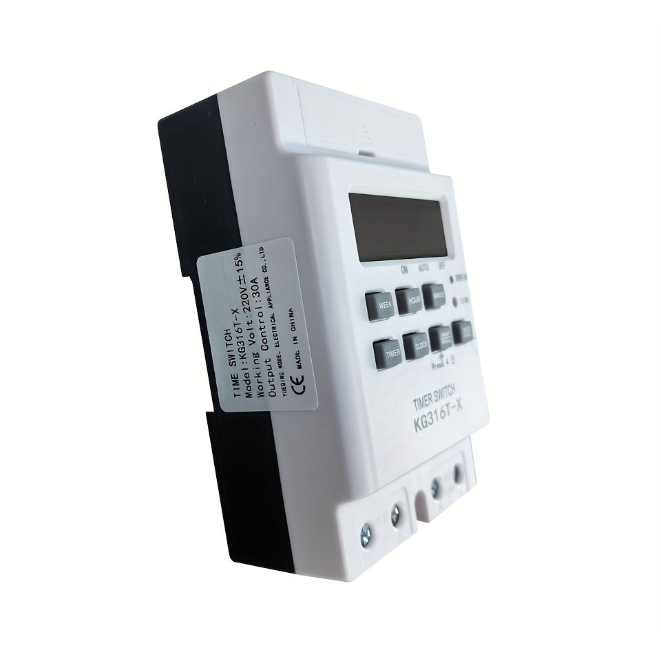 Interruptor digital de temporizador 220V, control de potencia de 30A para bombas de agua, luces y vallas publicitarias
