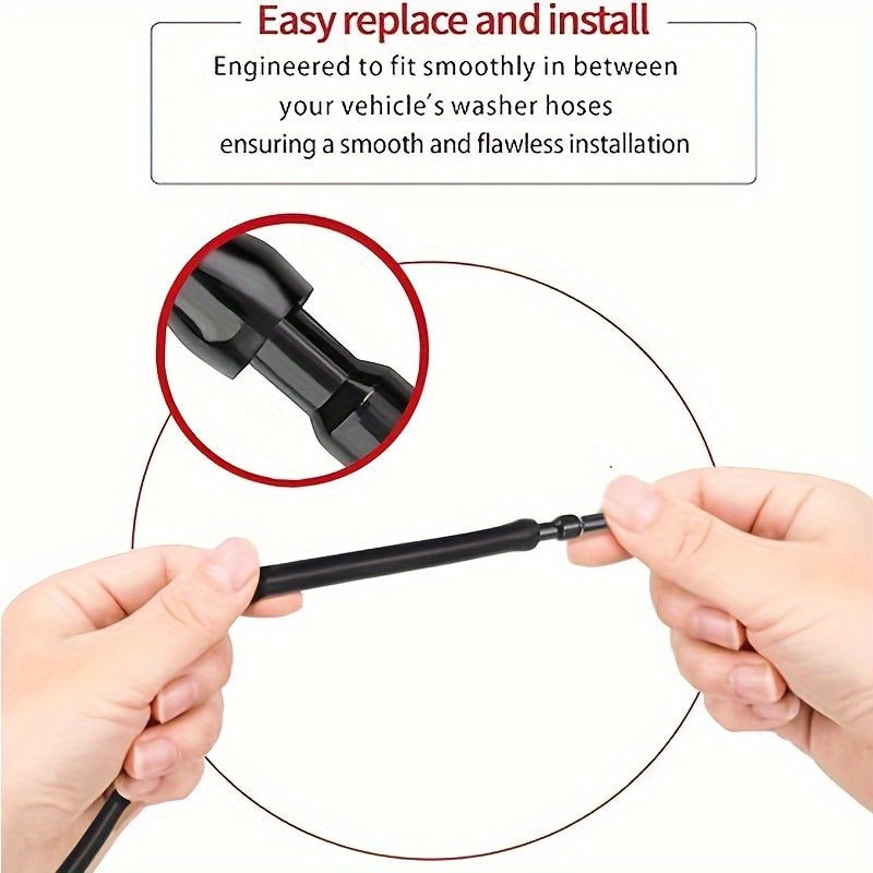 10 Pcs Windshield Washer Hose Connectors Black Plastic Compatible with All Cars