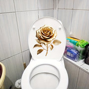 Waterproof Bathroom Wall Sticker Decal PVC Matte Finish Toilet Lid Decor