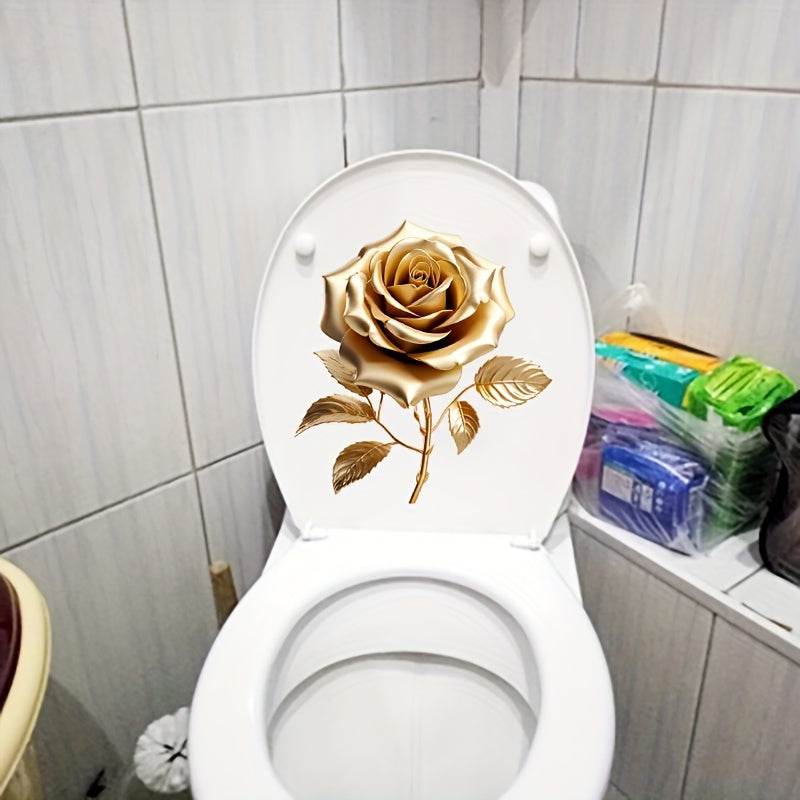 Waterproof Bathroom Wall Sticker Decal PVC Matte Finish Toilet Lid Decor