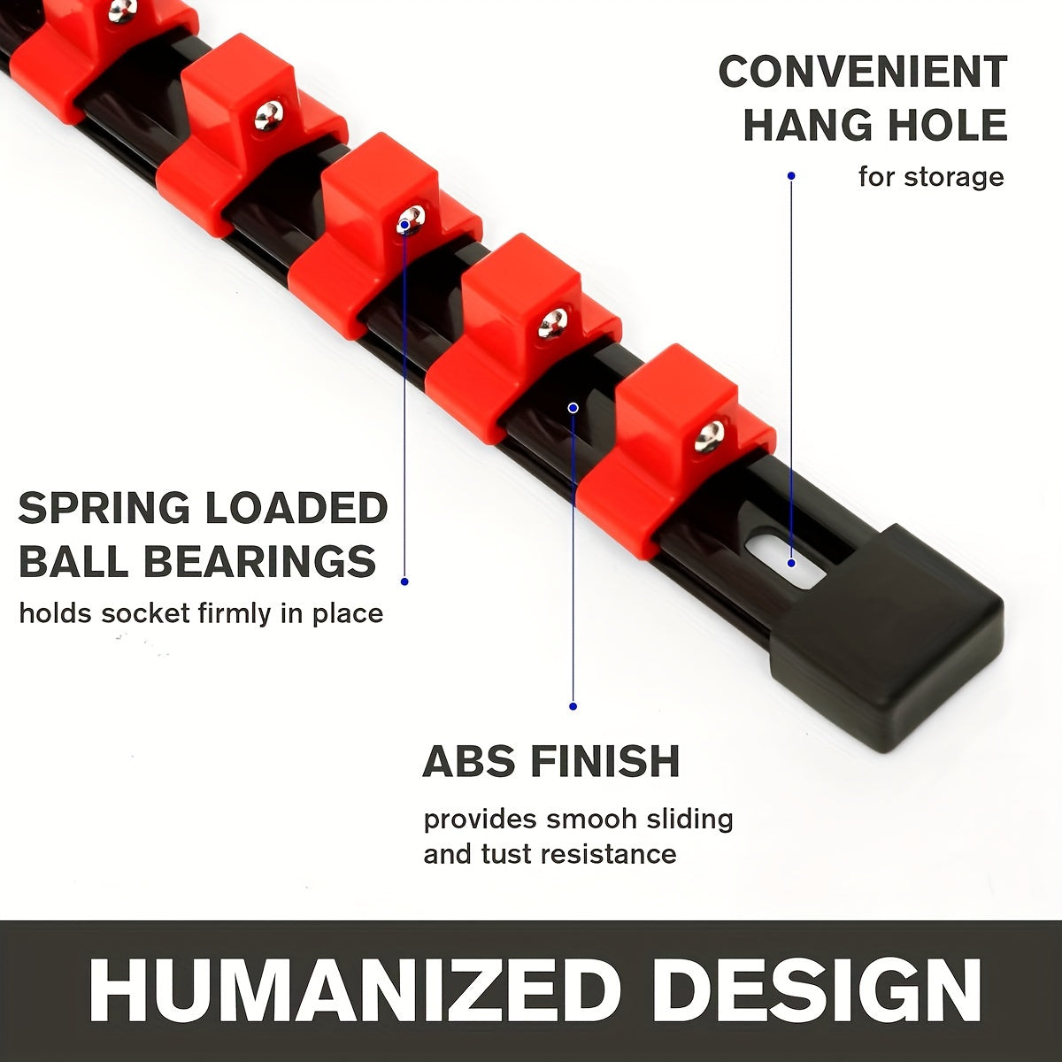 Socket Organizer Rack with 48 1/4" Clips 45 3/8" Clips 36 1/2" Clips