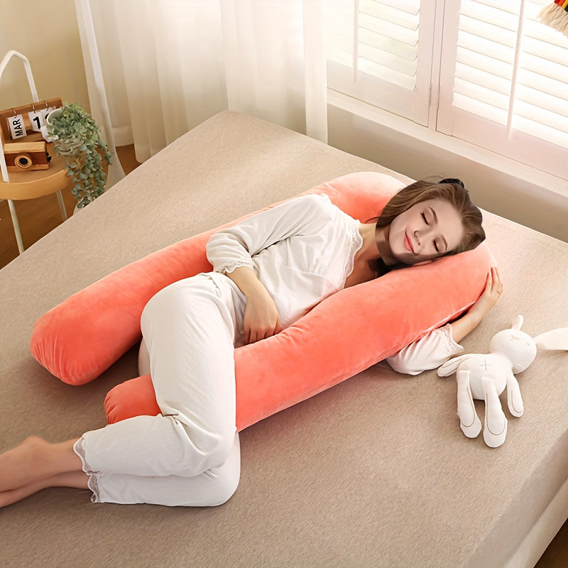 Maternity Pillow Supportive Side Sleep Cushion for Belly and Legs Light Gray
