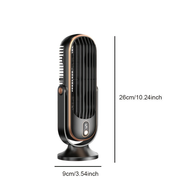 Rechargeable Personal Air Tower Fan with LED Display, 5 Speeds, 720° Oscillation
