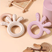 Baby Silicone Teether Toy for Infants and Toddlers Soft Textured BPA Free Fingerlike Design Dishwasher Safe