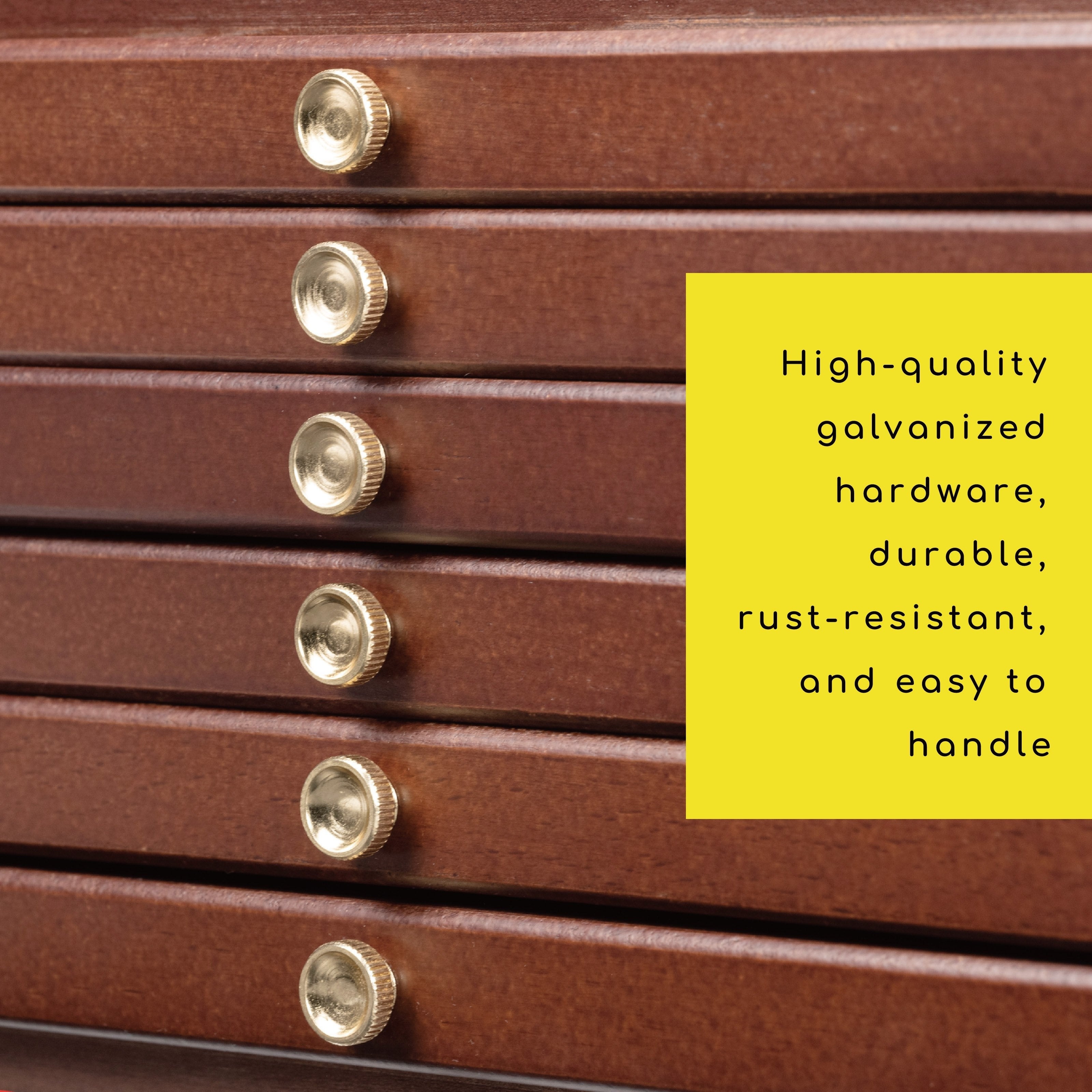 Wooden Art Supply Organizer with Removable Drawers - 4/6/10 Compartments for Pastels Pencils and More