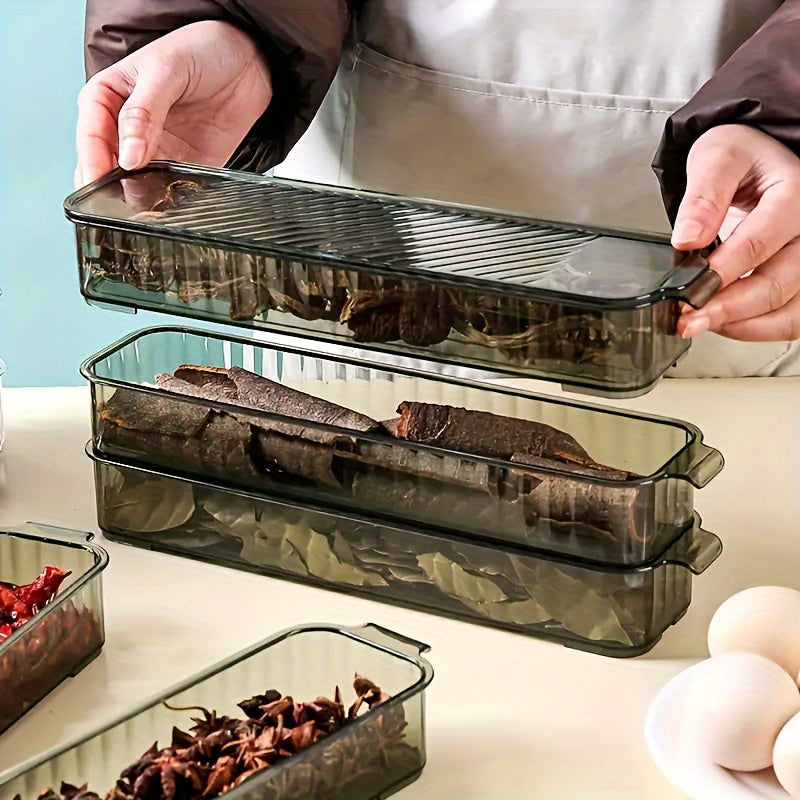 3pcs Clear Reusable Pet Plastic Storage Bins for Refrigerator Organizer