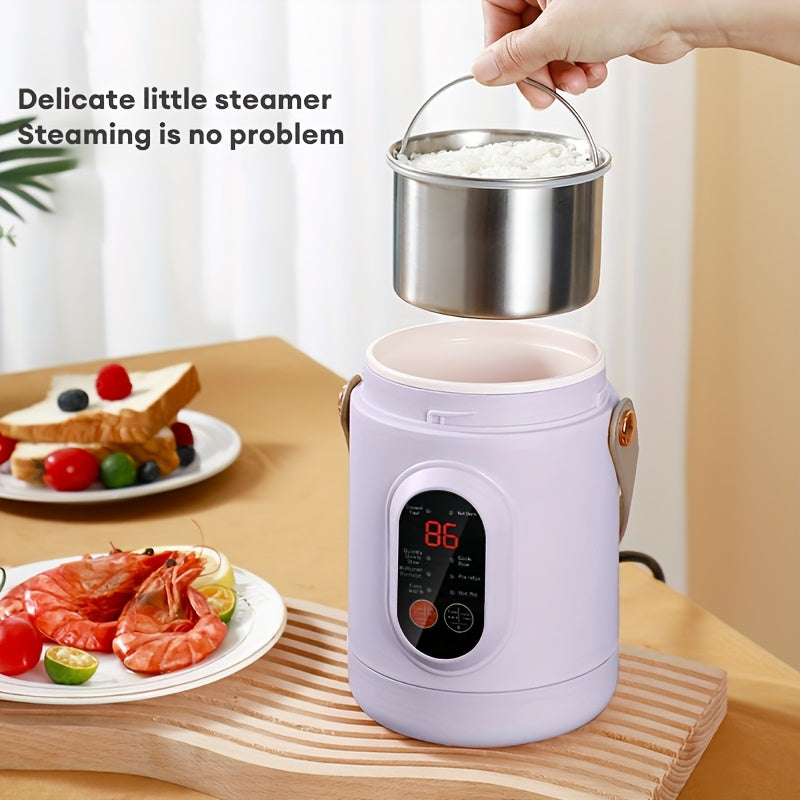 800ml Elektrik Pishirgich 500W Ko‘p Funktsional Guruch va Sekin Pishirgich, Keramika Qozon bilan