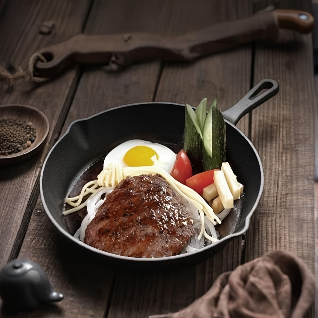 Набор из 3 чугунных сковородок с антипригарным покрытием, безопасных для духовки, диаметром 15 см, 20 см, 25 см