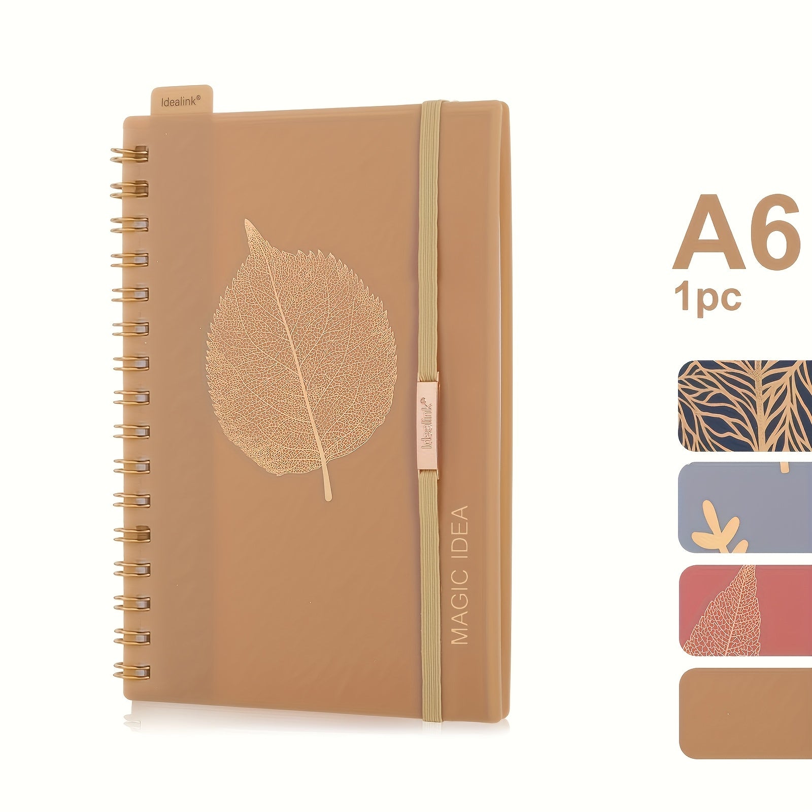 Spiral Notebook A5/A6 Floral Design Hot Stamping 160 Pages Study Planner Office Supplies