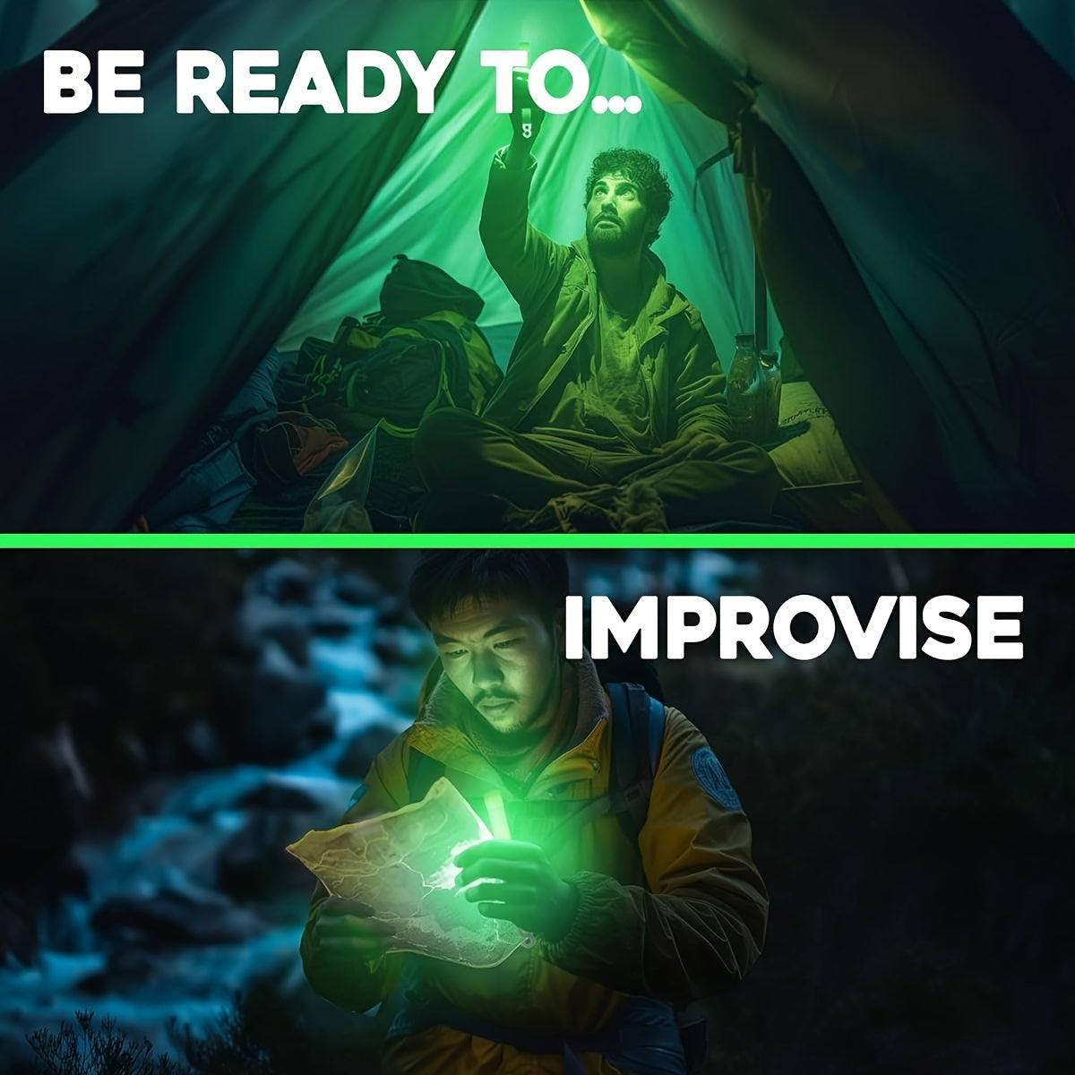 6-to'plam Yashil 6- dyuymli sanoat darajali yoritgichlar, turar joy uchun favqulodda vaziyatlar, partiyalar