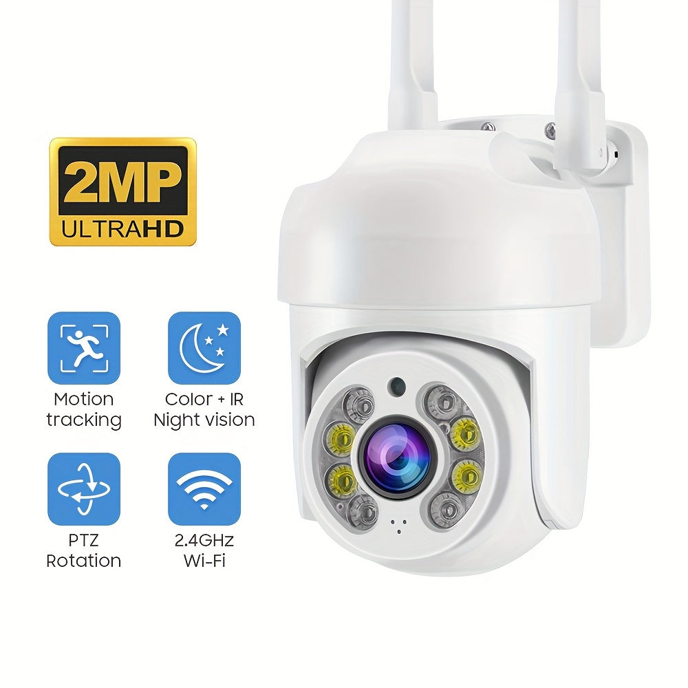 WiFi Waterproof Security Camera with Auto-Tracking Night Vision Two-Way Audio and AI Detection