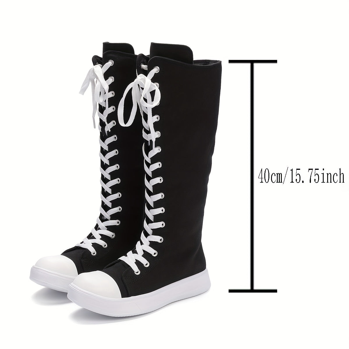 Women's Casual High-Top Sneakers with Side Zipper, Breathable Fabric