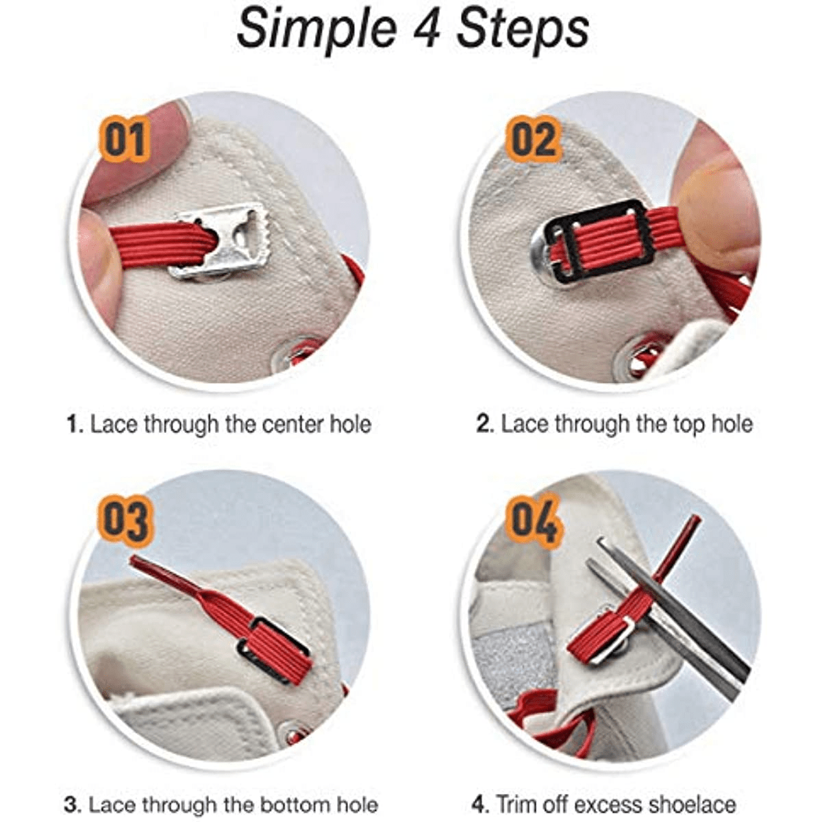 20 Pcs Stainless Steel No-Tie Shoelace Buckles Invisible Metal Shoe Accessories