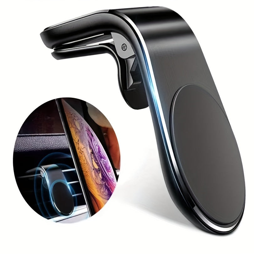 Magnetic Car Phone Holder Air Vent L-Shaped Mount for Navigation Devices