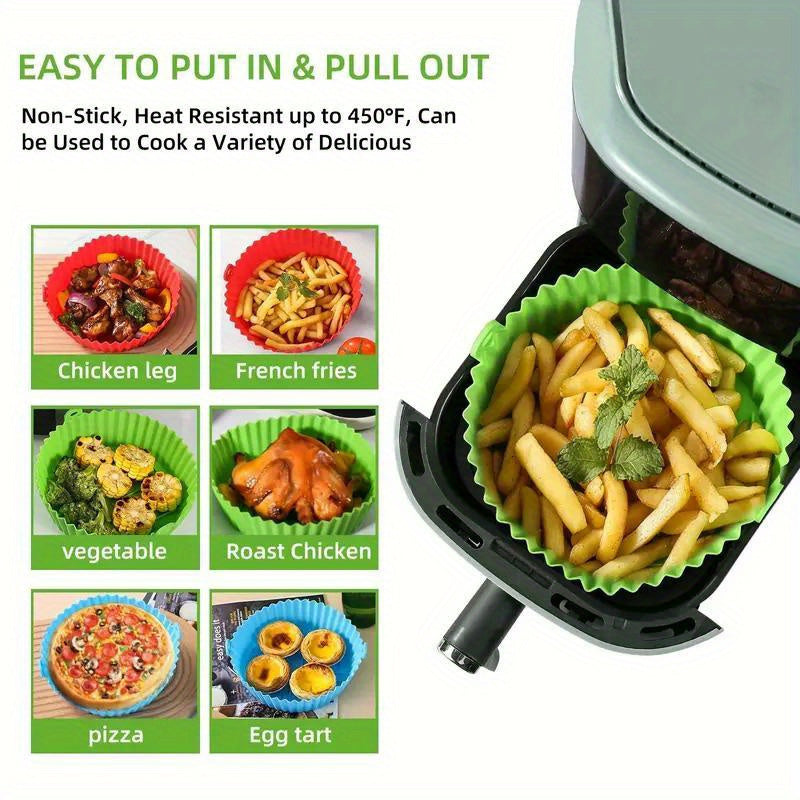 Non-Stick Reusable Silicone Air Fryer Liner for Healthy Cooking