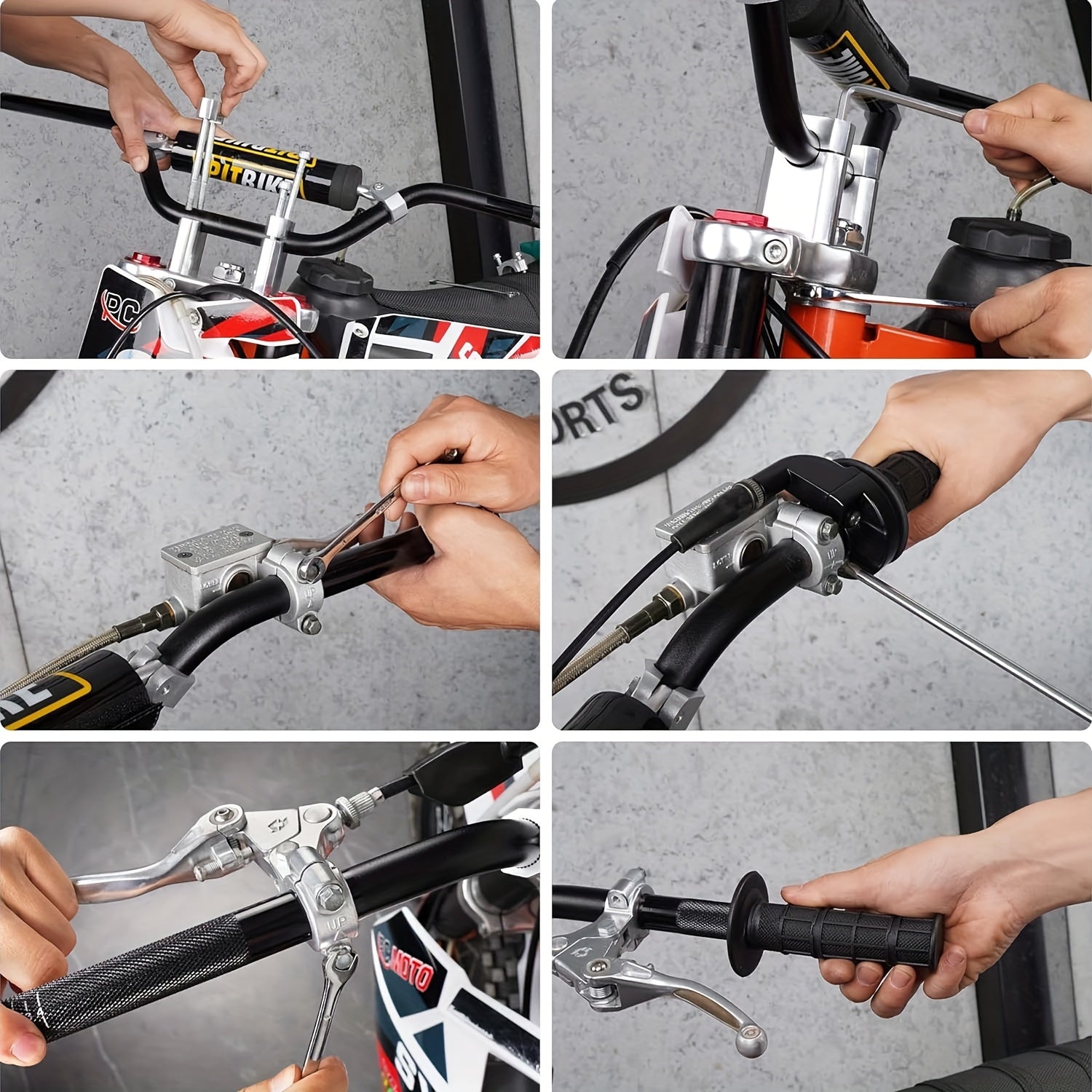 Universal Bike Motorcycle Handlebar Pad, Round Grip Protector, Cross Chest Padding