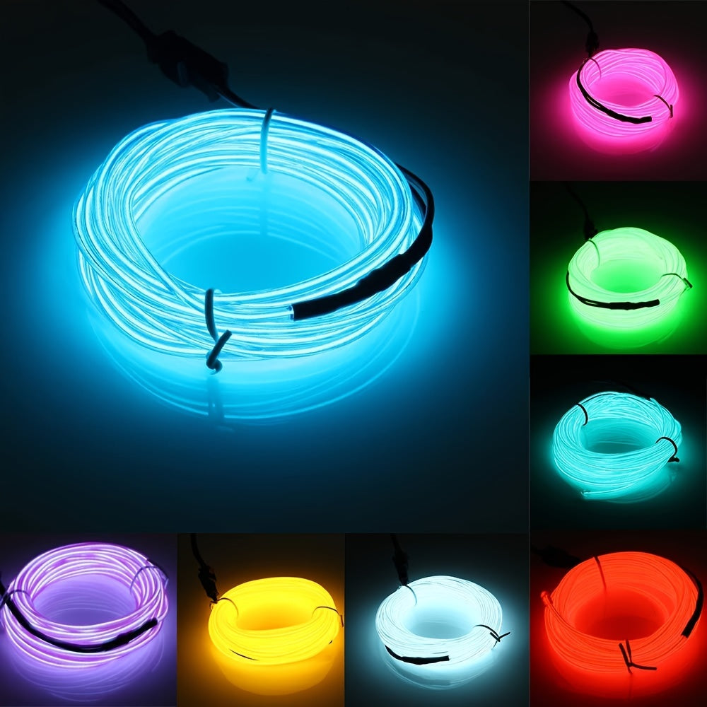 Tira de luces de neón para decoración DIY, festivales, Halloween, fiestas de Navidad, iluminación de 360°