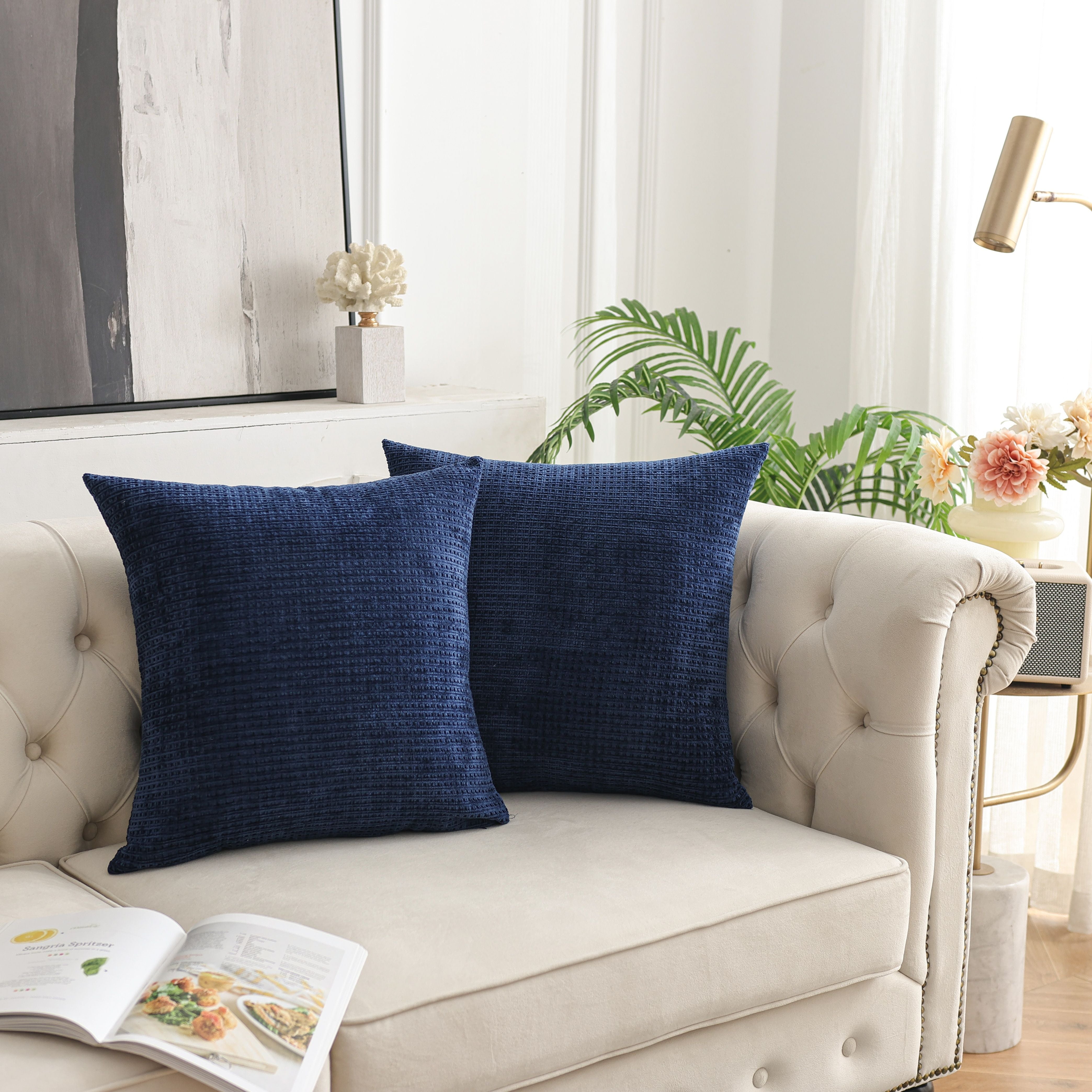 Plaid Velvet Pillowcase Geometric Pattern Soft Cushion Cover for Sofa Bed Bedroom