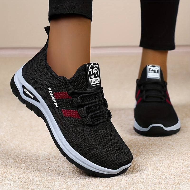 Ayollar uchun nafas oladigan kundalik tekis poyabzal yumshoq tagli qulay sneakers
