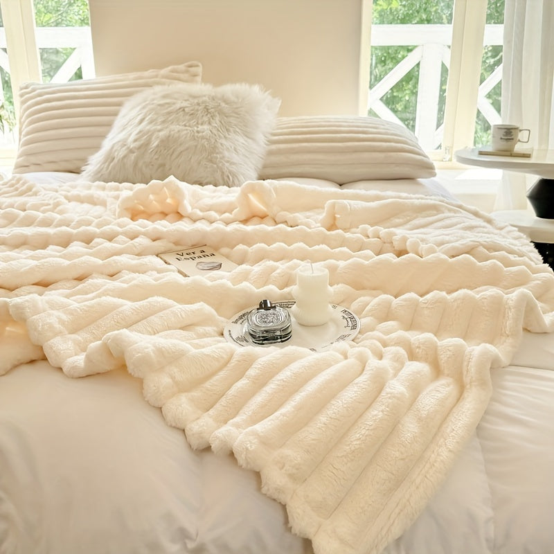 Cozy Thick Blanket for Bed Sofa Throw Soft Warm All-Season