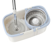 Conjunto de fregona y cubo giratorio de 360° con sistema de drenaje rápido para cocina, baño y sala de estar